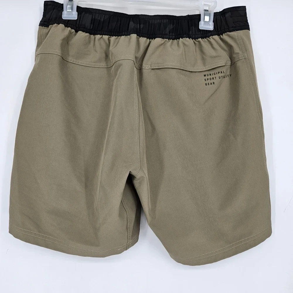 Municipal Sport Utility Gear Shorts Mens Medium Gym Workout Tan Athletic‎